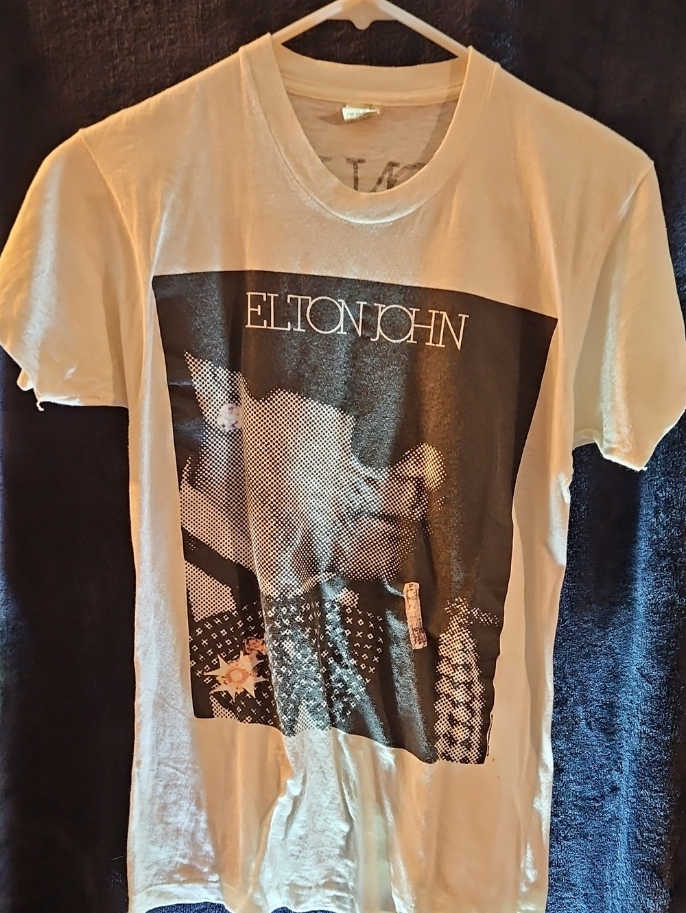 Screen Stars Elton John Photo Print Tee - White 1986